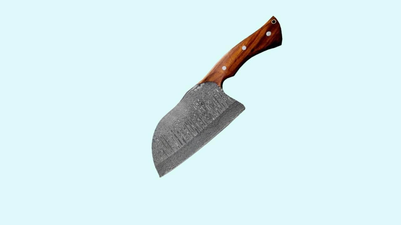Damascus Steel Serbian Knife